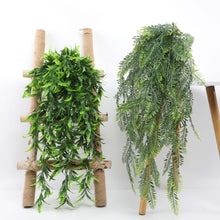 Load image into Gallery viewer, 5PCs Simulation Wall Hanging Green Plant KIC Leaf Monstera Green Rattan Wall Hanging Plant