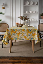 Load image into Gallery viewer, INS Style Cotton Linen Tablecloth Ethnic Style Bohemian Black and White Printed Dining Room Table Cloth Book Tablecloth