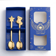 Load image into Gallery viewer, Small Spoon Snowman Spoon Nordic Style Tableware Gift Spoon Gift Box Christmas Gift Box