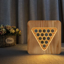 Load image into Gallery viewer, Baseball Sports USB Hollow Pine Night Light Bedside Lamp Children Bedroom Light