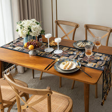 Load image into Gallery viewer, Yarn-Dyed Jacquard Table Runner Vintage Ethnic Style Tablecloth Tassel Household Polyester Dustproof Tablecloths Table Runners Tailstock Flag