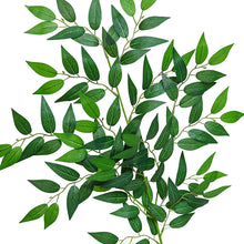 Load image into Gallery viewer, 5PCs Single Eucalyptus Tofu Pudding Banyan Leaves Artificial Green Plant Desktop Ornaments