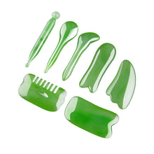Load image into Gallery viewer, Beauty Bar Facial Eye Meridian Scrapping Plate Point Massage Beeswax Resin Pull Tendons Set