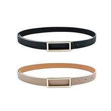 Load image into Gallery viewer, Autumn and Winter Women's Apricot Brown Two-Layer Smooth Buckle Belt Clothing
