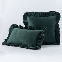 Load image into Gallery viewer, Ruffled Solid Color Pillow Cover Velvet Sofa Home Soft Backrest Cushion Cover