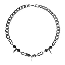 Load image into Gallery viewer, Unisex Style Dark Titanium Steel Necklace Suitable for Men and Women to Wear Ornament Hip Hop Stitching Rivet Collar