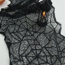 Load image into Gallery viewer, Halloween Tablecloth Lace Warp Knitting Spider Web Table Runner Christmas Party Tablecloth Props Decorative Cloth
