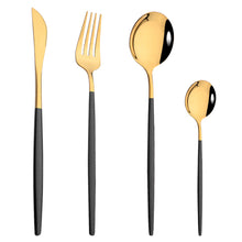 Load image into Gallery viewer, Stainless Steel Tableware Portugal Steak Knife and Fork Portable Ins Hotel Western Style Golden Western Food Knife and Fork
