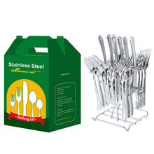 Load image into Gallery viewer, Tableware Set Star Diamond Series Western Food Knife, Fork and Spoon Five Main Pieces 30-Piece Set Steak Knife