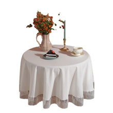 Load image into Gallery viewer, White Lace Tablecloth French Entry Lux Hotel Wedding Ceremony Layout Table Cloth Applicable round Dining Table Cover Cloth