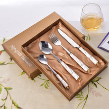 Load image into Gallery viewer, Stainless-Steel Knife and Fork Set Western Tableware Household Steak Knife, Fork and Spoon Gift Set