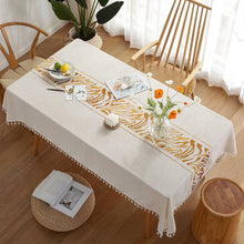 Load image into Gallery viewer, Printed Jacquard Rectangular Tablecloth Imitation Cotton Linen Geometric Table Cloth