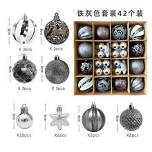 Load image into Gallery viewer, Christmas decoration 6cm electroplated ball plastic ball special-shaped painted Christmas ball gift Christmas tree pendant