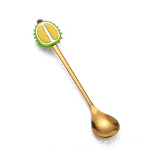 Load image into Gallery viewer, Fruit Fork Cute Children's Tableware Watermelon Spoon Doll Cake Dessert Fork Stainless Steel Coffee Spoon