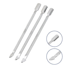 Load image into Gallery viewer, Stainless Steel Steel Push Double-Headed Nail Remover Dead Skin Push Nail Remover Nail Manicure Tool