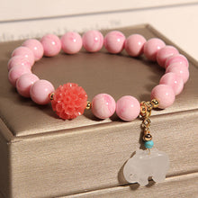 Load image into Gallery viewer, Queen Shell Bracelet Niche Design Hetian White Jade Elephant Pendant Bracelet Gifts for Girlfriend