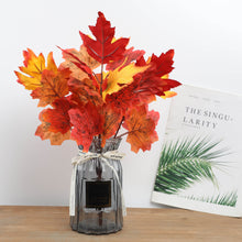 Load image into Gallery viewer, 5PCs Simulation Maple Leaf Bouquet Halloween Decorative Leaves Decorative Greenery