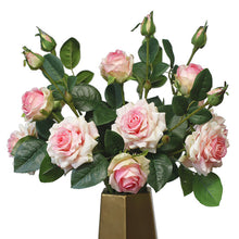 Load image into Gallery viewer, 3 Heads Laminated Curling Artificial Rose Home Decoration Desktop Simulation Flower