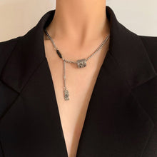 Load image into Gallery viewer, Titanium Steel Black Love Pendant Necklace Jewelry Pendant Set Decorative Jewelry