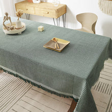 Load image into Gallery viewer, High Temperature Resistant Cotton Linen Tablecloth Ins Style Japanese Style Waffle Thickened Solid Color Holiday Home Table Cloth
