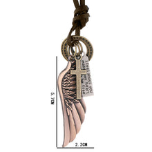 Load image into Gallery viewer, Wings Pendant Necklace Adjustable Simple Long Men's Necklace
