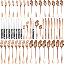 Load image into Gallery viewer, Product Stainless Steel Tableware 48-Piece Set 1010 Six Main Pieces Knife, Fork and Spoon