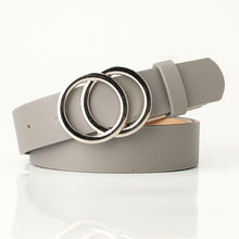 Load image into Gallery viewer, Women's Cross-Border Trendy Double Ring Buckle Belt Fashionable Simple Women's Ins Style Wide Belt