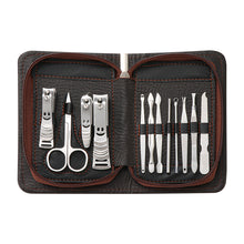 Load image into Gallery viewer, Stainless Steel 12 Pieces Nail Clippers Set Zipper Bag Manicure Manicure Implement Manicure Set Nail Clippers