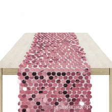 Load image into Gallery viewer, 30 * 275cm Sequin Table Flag Wedding Tablecloth