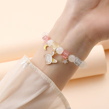 Load image into Gallery viewer, Small Commodity Bracelet Ornament Korean Style Fresh Sweet Clow M Crystal String Beads Children Student Bracelet Female