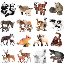 Load image into Gallery viewer, Wild Animal Model Toys Decoration Solid Tiger Lion Hippo Rhinoceros Elephant Panda Cow Set Children's Toy
