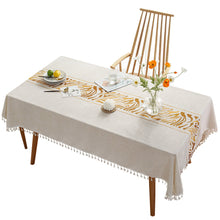 Load image into Gallery viewer, Printed Jacquard Rectangular Tablecloth Imitation Cotton Linen Geometric Table Cloth