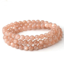 Load image into Gallery viewer, Natural Golden Sand Sunstone Multi-Circle Bracelet Orange Yellow Moonstone Sunstone Crystal Stone Three Circles