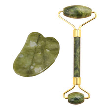 Load image into Gallery viewer, Massager Green Phoenix Jade Horn Scraping Board Set Facial and Facial Massage Stick...