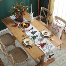 Load image into Gallery viewer, Simple Thickened Polyester Fabric Digital Printing Christmas Table Runner Tailstock Flag Table Cloth Placemat