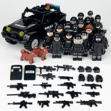 Load image into Gallery viewer, Jeep Black Special Police Doll Toy Weapon Shield Children's Small Particles Assembled Building Block Toys X001 Accessories