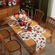Load image into Gallery viewer, Simple Thickened Polyester Fabric Digital Printing Christmas Table Runner Tailstock Flag Table Cloth Placemat