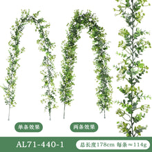 Load image into Gallery viewer, 5pcs Emulational Eucalyptus Rattan Eucalyptus Leaves Ivy Scindapsus Aureus Leaves Vine Fake Flower Plants
