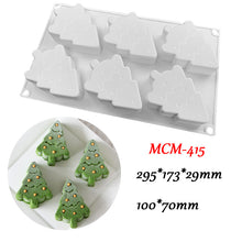 Load image into Gallery viewer, New Christmas Festival Mousse Cake Mold Christmas Tree Silicone Chocolate Mold Santa Claus Aromatherapy Candle Mould