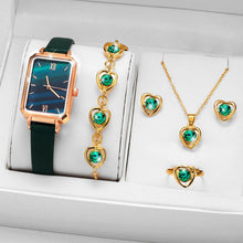 Load image into Gallery viewer, Women's Watch Luxury Boutique Steel Belt Small Dial Watch Bracelet Necklace Set