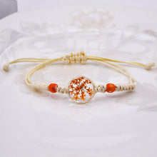 Load image into Gallery viewer, Dried Petal Braided Rope Bracelet Female Stretch Japanese and Korean Girlfriends Carrying Strap Children