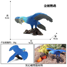Load image into Gallery viewer, Animal Model Toy Set Flying Bird Bird Eagle Parrot Peacock Flamingo Cake Decorative Ornaments Children's Cognitive Toy