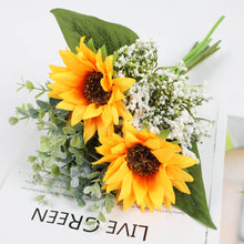 Load image into Gallery viewer, 12pcs/Set Simulation Bridal Bouquet Wedding Bouquet Hydrangea Fake Flower Furnishings Decorative Simulation Flower