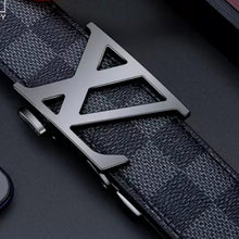 Load image into Gallery viewer, Business Casual Automatic Buckle Belt High-End Genuine Leather Fashion Check Pattren All-Match Pants Belt
