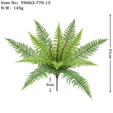 Load image into Gallery viewer, Artificial Fern Green Plant Simulation Persian Grass Plant Wall Engineering Landscaping Home Gardening Fake Grass