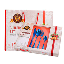 Load image into Gallery viewer, Stainless Steel Tableware Four Main Pieces Set Gift Box Wedding Gift Knife, Fork and Spoon 24-Piece Set