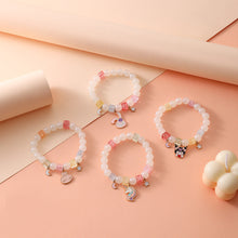 Load image into Gallery viewer, Small Commodity Bracelet Ornament Korean Style Fresh Sweet Clow M Crystal String Beads Children Student Bracelet Female
