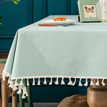 Load image into Gallery viewer, Rectangular Tablecloth Cotton Linen Tablecloth Waterproof and Oil-Proof Tablecloth Lace Design