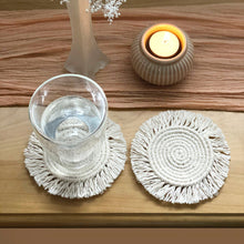 Load image into Gallery viewer, Hand-Woven Coaster round Non-Slip Mat Restaurant Party Dining-Table Decoration Mat