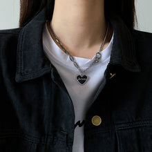 Load image into Gallery viewer, Titanium Steel Black Love Pendant Necklace Jewelry Pendant Set Decorative Jewelry